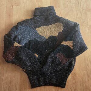 Vintage Liz Claiborne Metallic Turtleneck Sweater